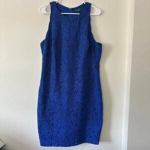 Lauren by Ralph Lauren Womens Lace Shealth Shift Dress Size 16 Wedding Guest